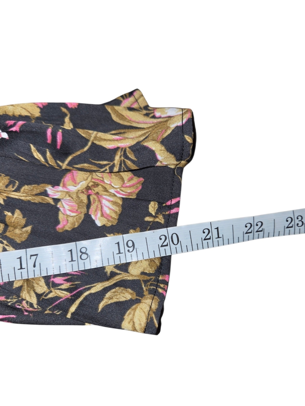 Anthropologie Black Floral V-Neck XL Long-Sleeve Blouse ruffle autumn fall - Picture 10 of 14